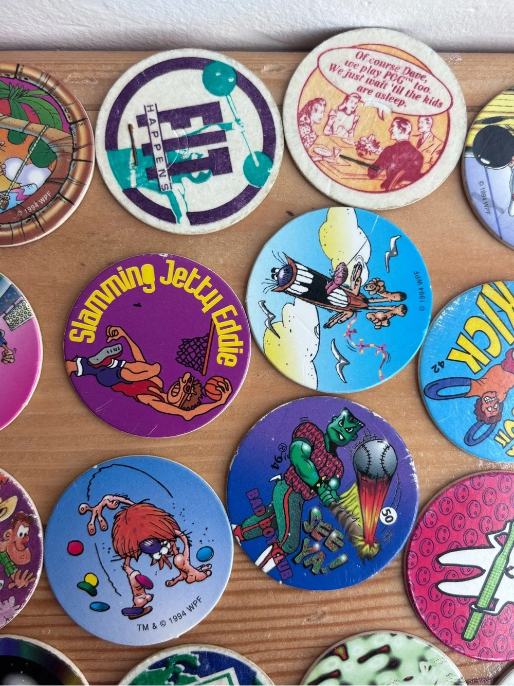 Vintage 90s Collectible Lot 50+ POGs & 3 Slammers - Micro Tournament Game Pack